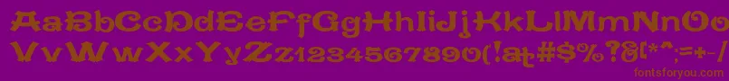 CaracteredoubletLimitedVersion Font – Brown Fonts on Purple Background