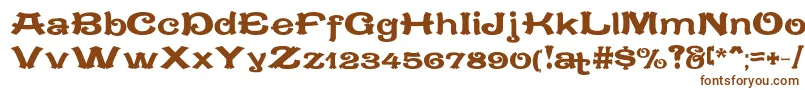 Шрифт CaracteredoubletLimitedVersion – коричневые шрифты на белом фоне