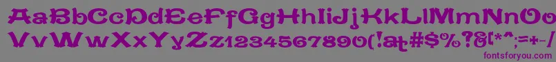 CaracteredoubletLimitedVersion-fontti – violetit fontit harmaalla taustalla