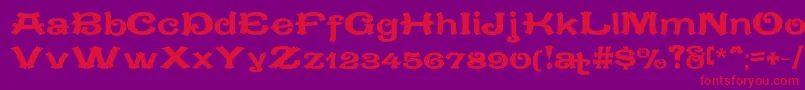 CaracteredoubletLimitedVersion Font – Red Fonts on Purple Background