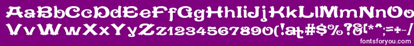 CaracteredoubletLimitedVersion Font – White Fonts on Purple Background