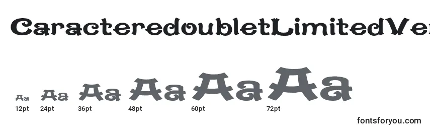 CaracteredoubletLimitedVersion Font Sizes