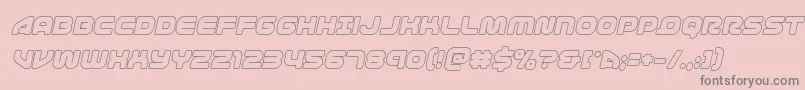 1stenterprisesoutital Font – Gray Fonts on Pink Background