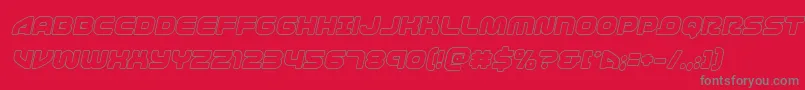 1stenterprisesoutital Font – Gray Fonts on Red Background