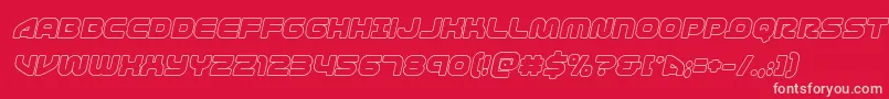 1stenterprisesoutital Font – Pink Fonts on Red Background