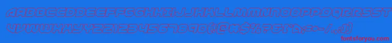 1stenterprisesoutital Font – Red Fonts on Blue Background