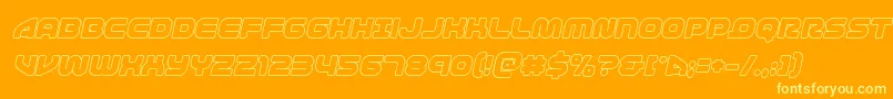 1stenterprisesoutital Font – Yellow Fonts on Orange Background