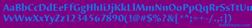 Шрифт Barbedorthea – синие шрифты на фиолетовом фоне