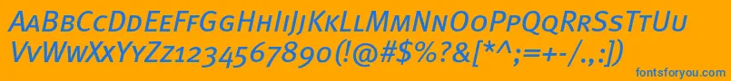 fuente MetabookcapscItalic – Fuentes Azules Sobre Fondo Naranja
