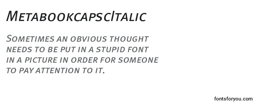 MetabookcapscItalic Font