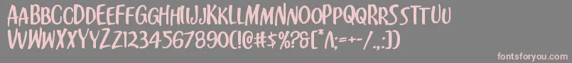 Kennebunkportexpand Font – Pink Fonts on Gray Background