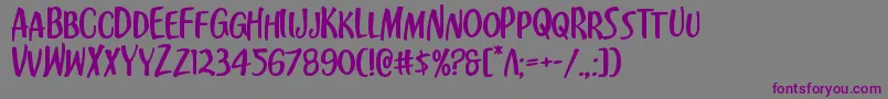 Kennebunkportexpand Font – Purple Fonts on Gray Background