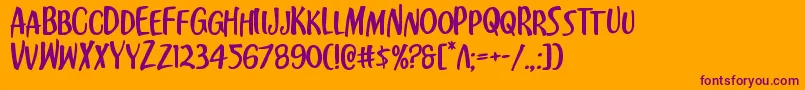 Kennebunkportexpand Font – Purple Fonts on Orange Background