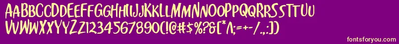 Kennebunkportexpand Font – Yellow Fonts on Purple Background