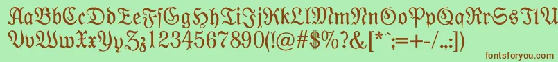 Moderne Font – Brown Fonts on Green Background