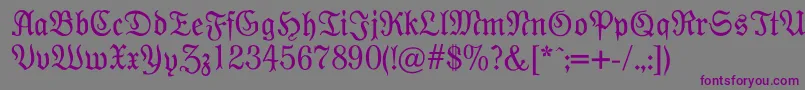 Moderne Font – Purple Fonts on Gray Background