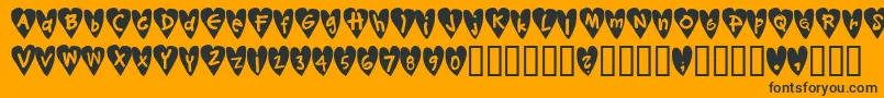 Djellibejbi Font – Black Fonts on Orange Background