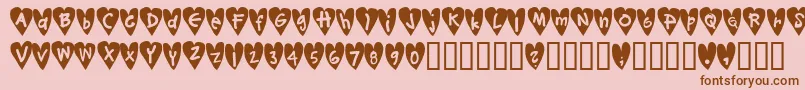 Djellibejbi Font – Brown Fonts on Pink Background