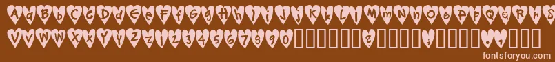 Djellibejbi Font – Pink Fonts on Brown Background