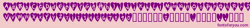 Djellibejbi Font – Purple Fonts on Pink Background