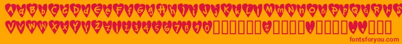 Djellibejbi Font – Red Fonts on Orange Background