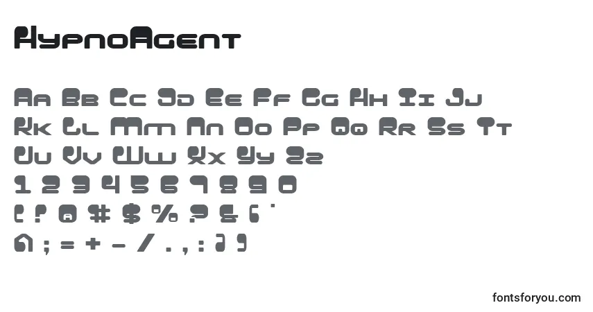 Fuente HypnoAgent - alfabeto, números, caracteres especiales