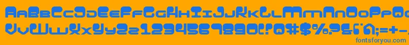 HypnoAgent Font – Blue Fonts on Orange Background