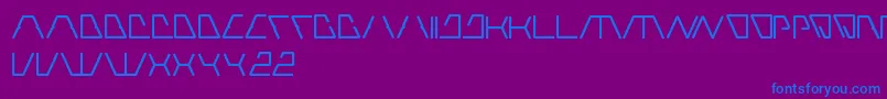 Robotic Font – Blue Fonts on Purple Background