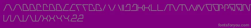 Weitere Informationen zur Robotic-Schriftart Robotic-Schriftart – Graue Schriften auf violettem Hintergrund