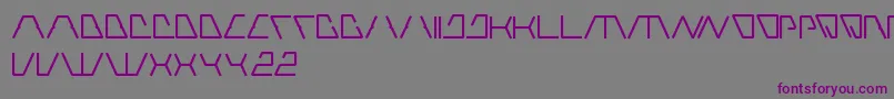 Robotic Font – Purple Fonts on Gray Background