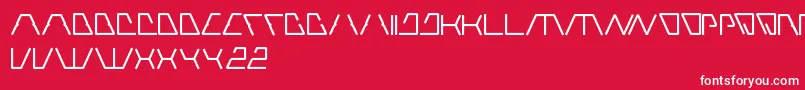 フォントRobotic – 赤い背景に白い文字