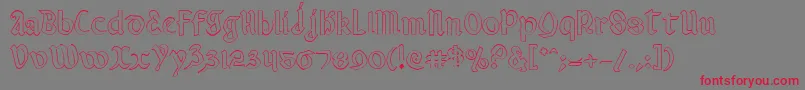 ValeriusOutline Font – Red Fonts on Gray Background