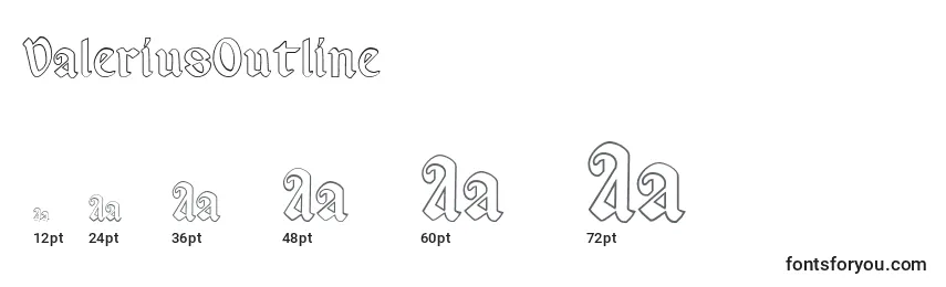 ValeriusOutline Font Sizes