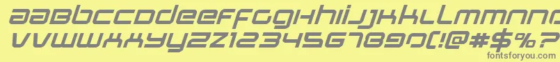 Stareagleexpandital-Schriftart – Graue Schriften auf gelbem Hintergrund