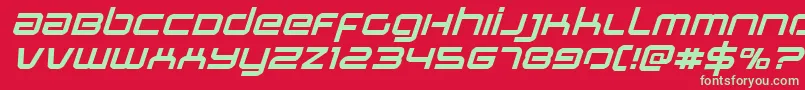 Stareagleexpandital Font – Green Fonts on Red Background
