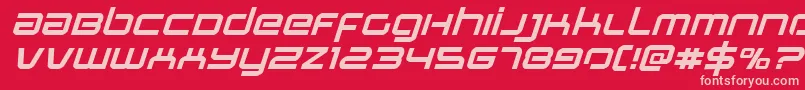 Czcionka Stareagleexpandital – różowe czcionki na czerwonym tle