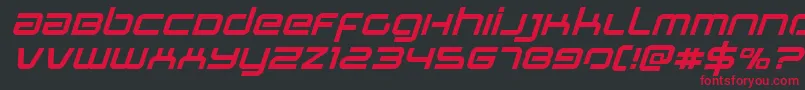 Stareagleexpandital Font – Red Fonts on Black Background