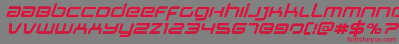 フォントStareagleexpandital – 赤い文字の灰色の背景