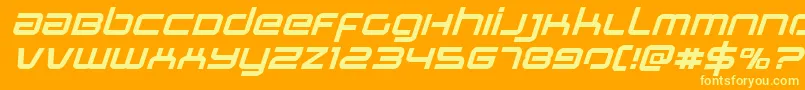 Stareagleexpandital Font – Yellow Fonts on Orange Background