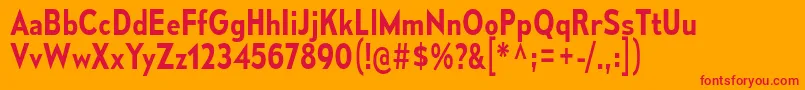 MesmerizeScSb Font – Red Fonts on Orange Background