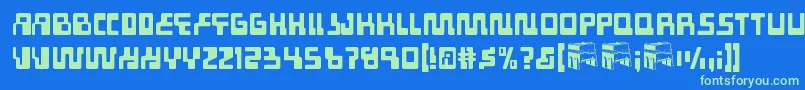 Шрифт Tabletro – зелёные шрифты на синем фоне