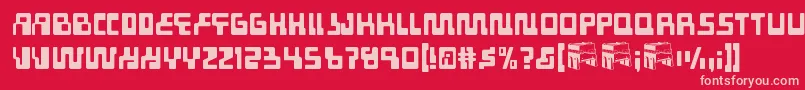 Tabletro Font – Pink Fonts on Red Background