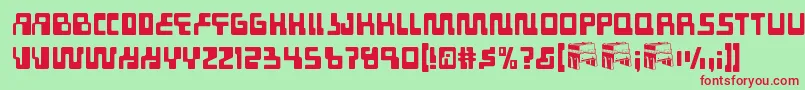 Tabletro Font – Red Fonts on Green Background