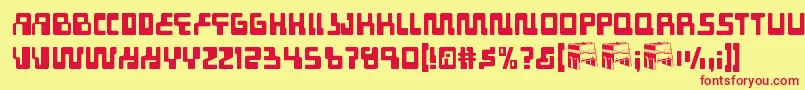 Tabletro Font – Red Fonts on Yellow Background