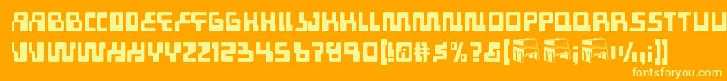 Tabletro Font – Yellow Fonts on Orange Background