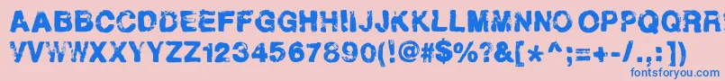 Helveticrap Font – Blue Fonts on Pink Background