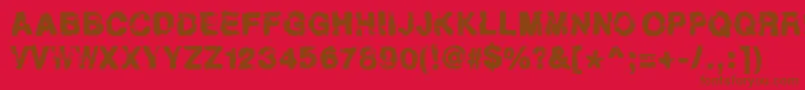 Шрифт Helveticrap – коричневые шрифты на красном фоне