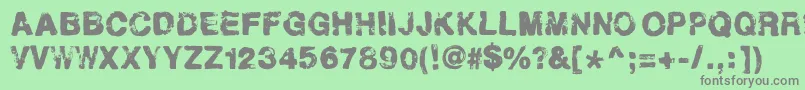 Helveticrap Font – Gray Fonts on Green Background