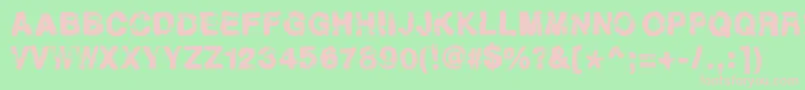 Helveticrap Font – Pink Fonts on Green Background