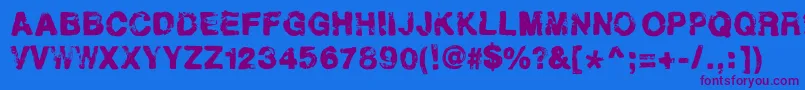 Helveticrap Font – Purple Fonts on Blue Background